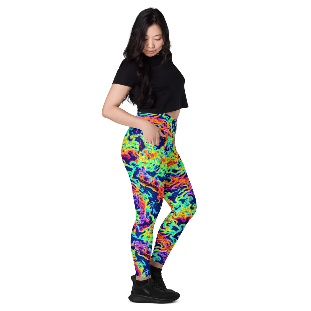 Hypercolor Whirlpool on Leggings with Pockets — Right