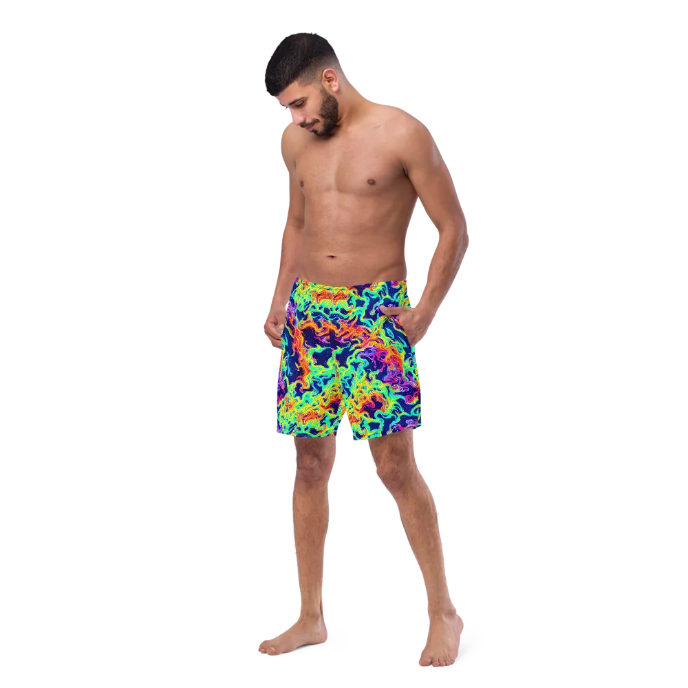 Hypercolor Whirlpool on Swim Trunks — Left Front