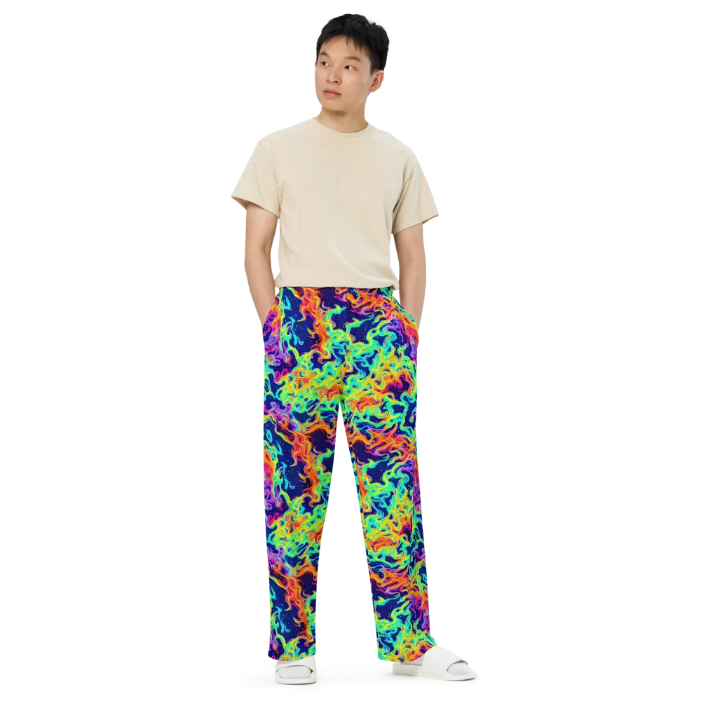 Hypercolor Whirlpool on Wide-Leg Pants — Front