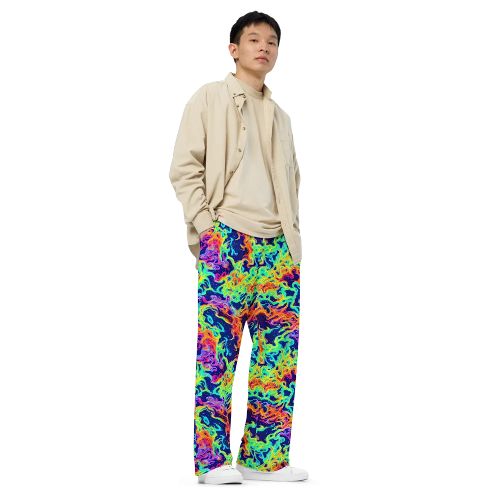 Hypercolor Whirlpool on Wide-Leg Pants — Right Front