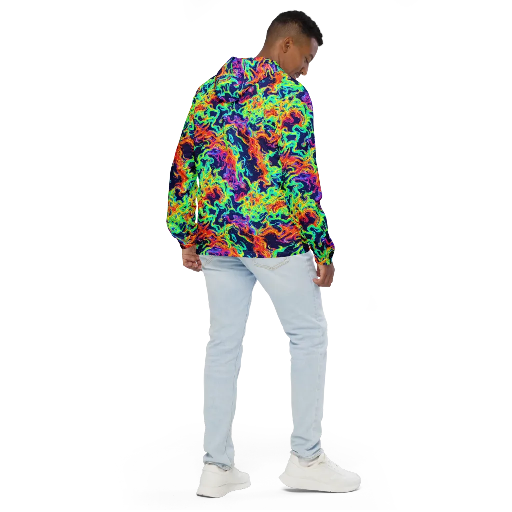 Hypercolor Whirlpool on Men's Windbreaker — Back