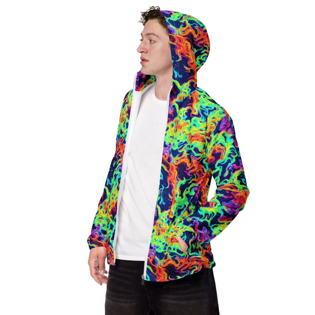 Hypercolor Whirlpool on Men's Windbreaker — Left Front