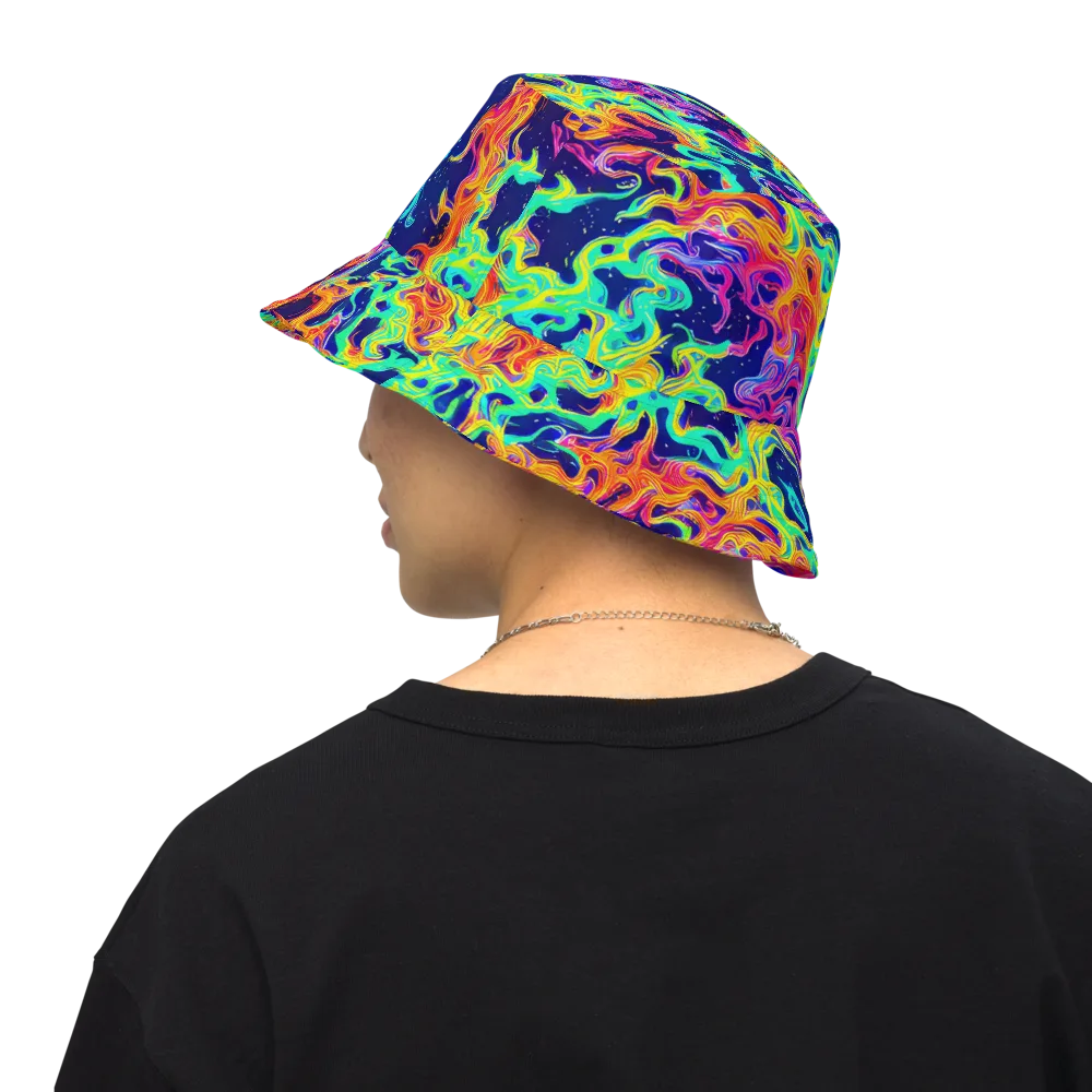 Hypercolor Whirlpool on Reversible Bucket Hat — Back Inside