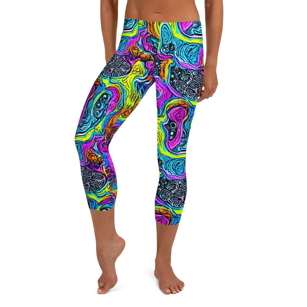 Prism Reef on Capri Leggings — Front