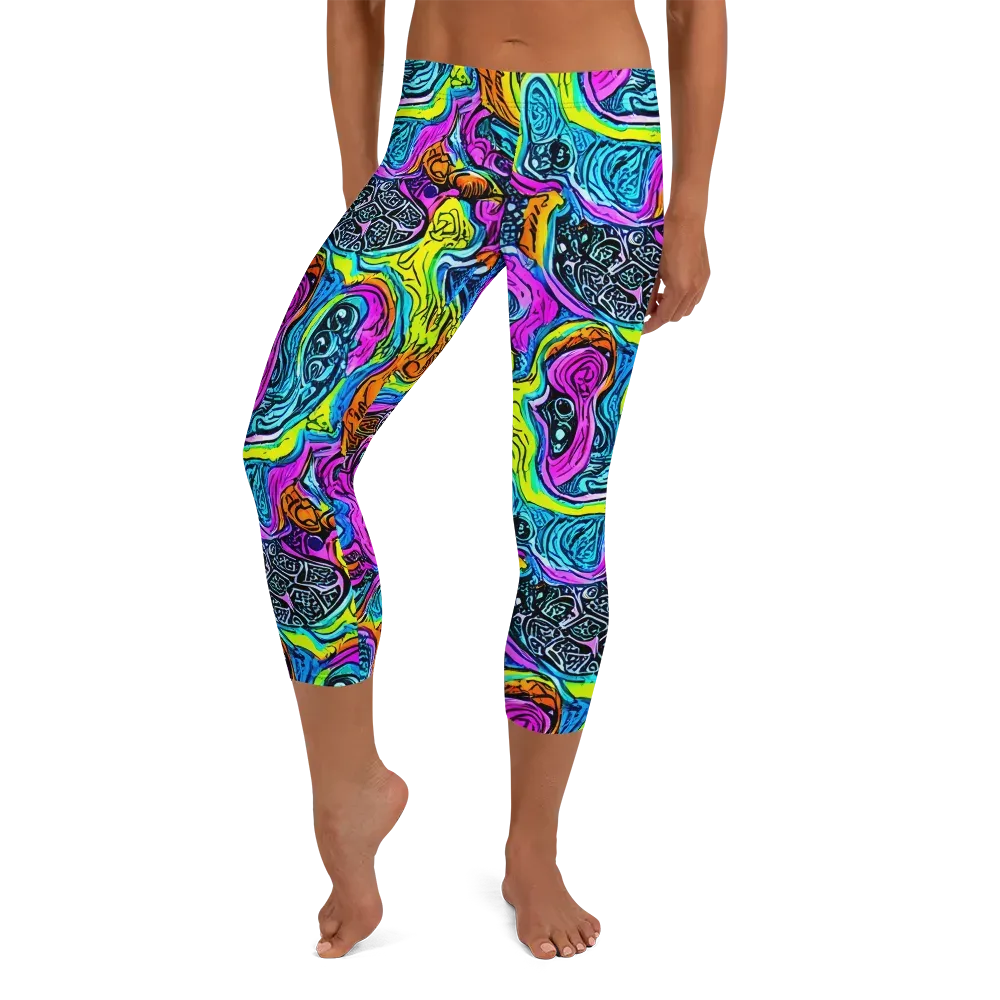 Prism Reef on Capri Leggings — Front