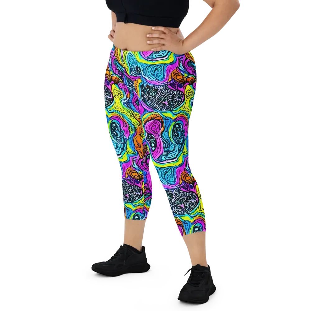 Prism Reef on Capri Leggings — Front
