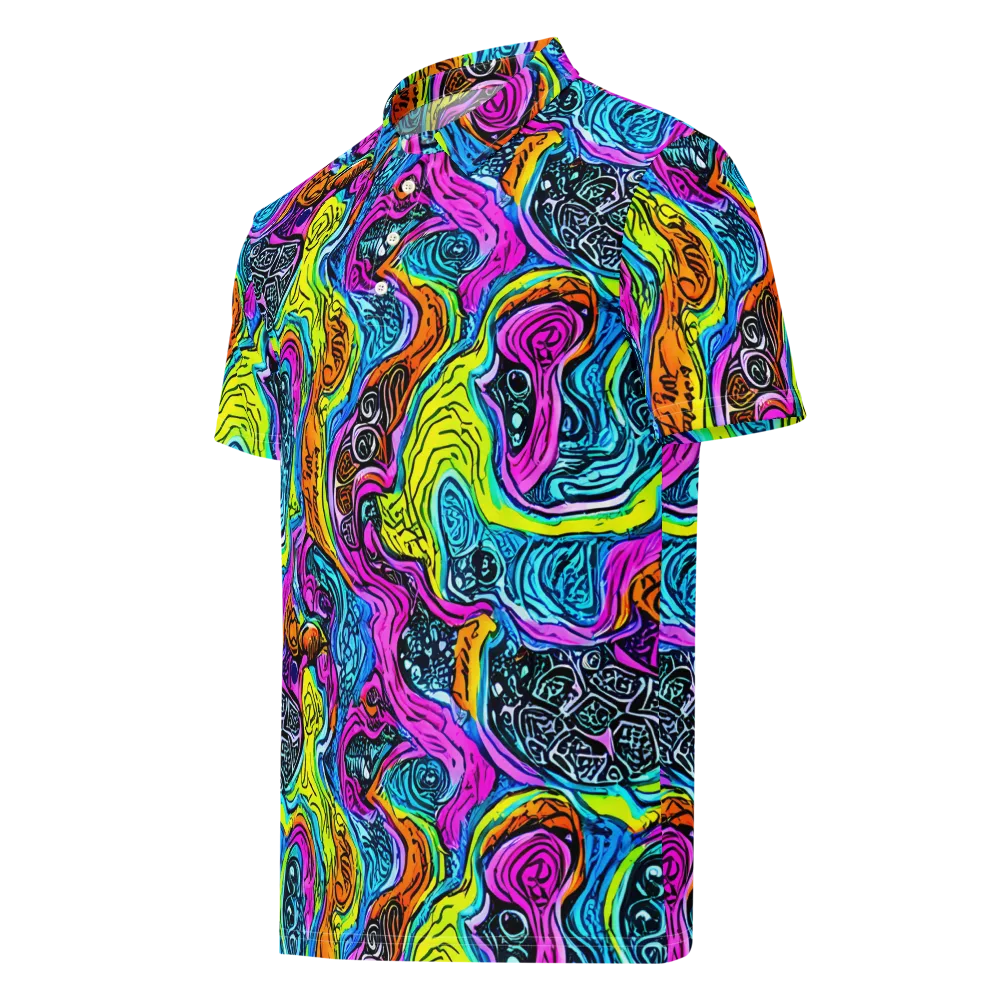 Prism Reef on Men's Slim Fit Polo Shirt — Left Front