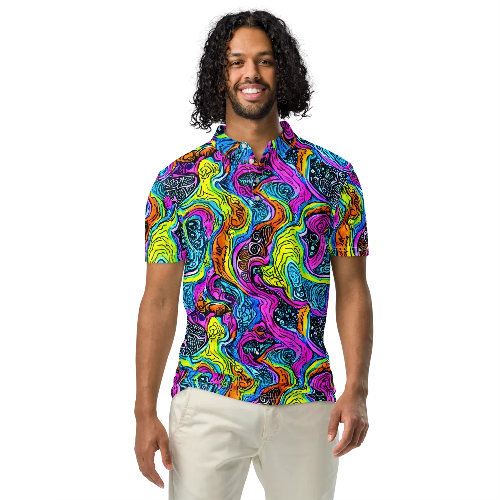 Prism Reef on Men's Slim Fit Polo Shirt — Front