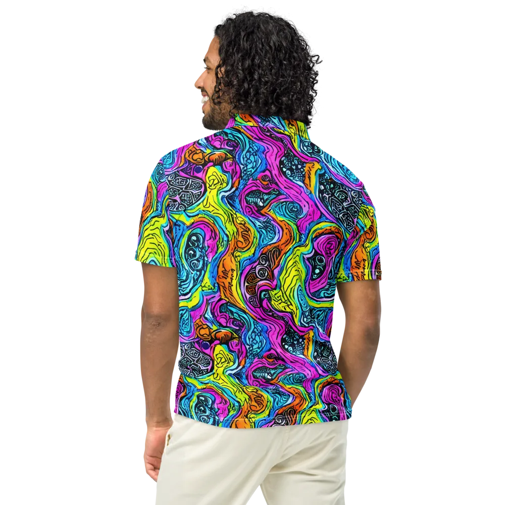 Prism Reef on Men's Slim Fit Polo Shirt — Back