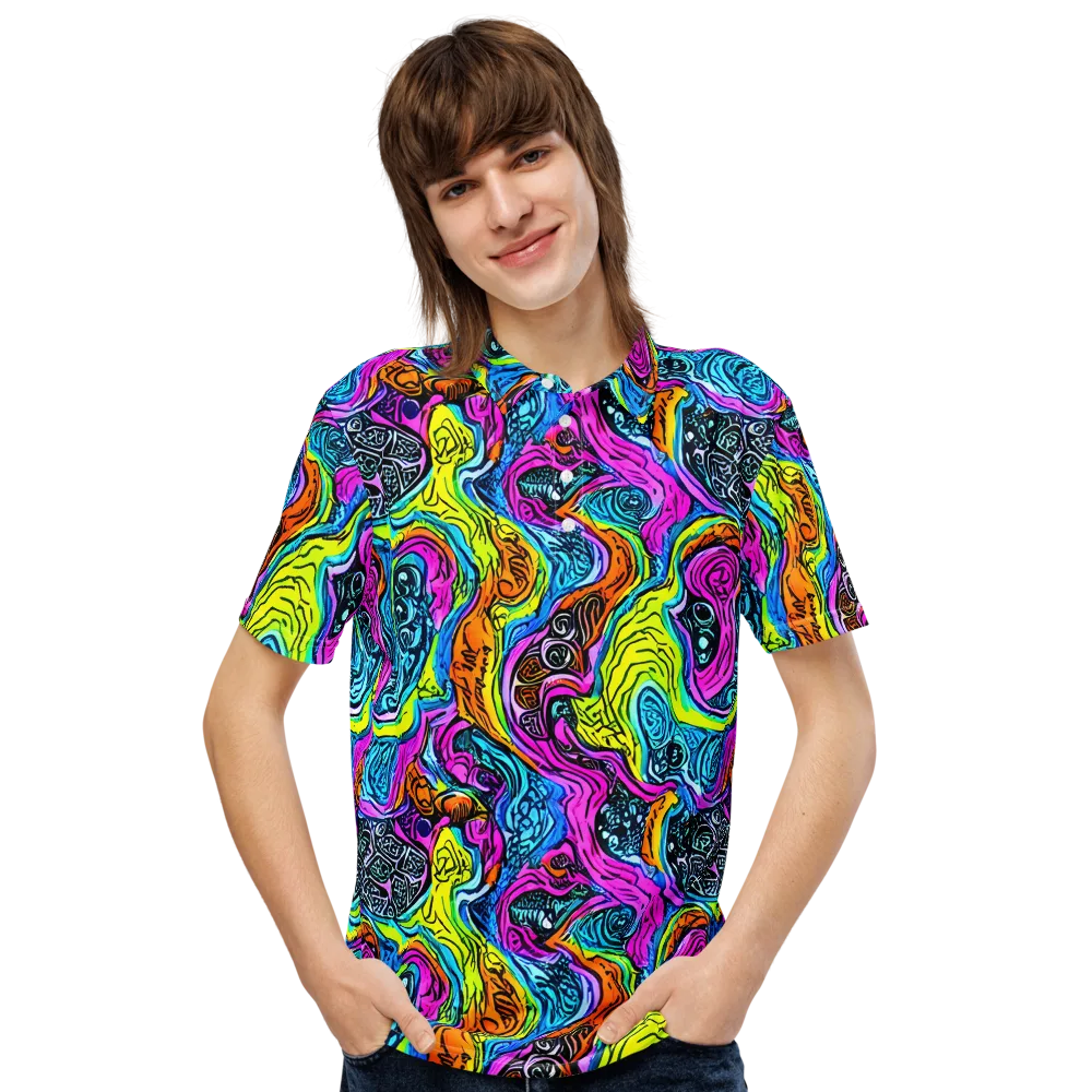 Prism Reef on Men's Slim Fit Polo Shirt — Front