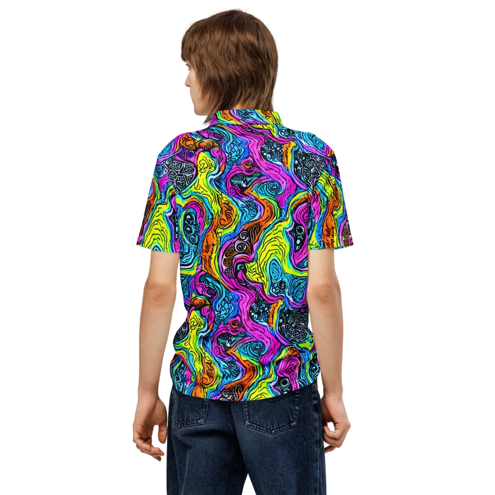 Prism Reef on Men's Slim Fit Polo Shirt — Back
