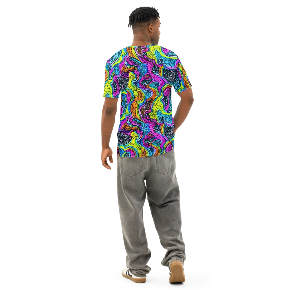 Prism Reef on Men's Cotton Crew Neck T-Shirt — Back