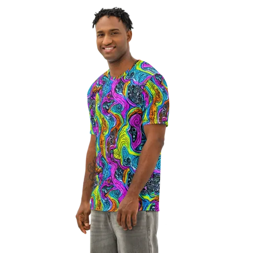 Prism Reef on a Men's Cotton Crew Neck T-Shirt