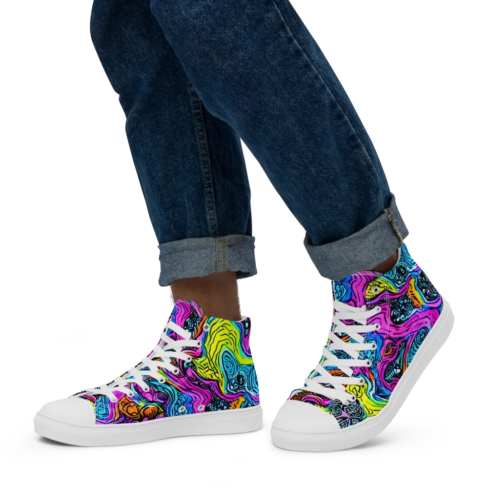 Prism Reef on Men's High Top Canvas Shoes — Left