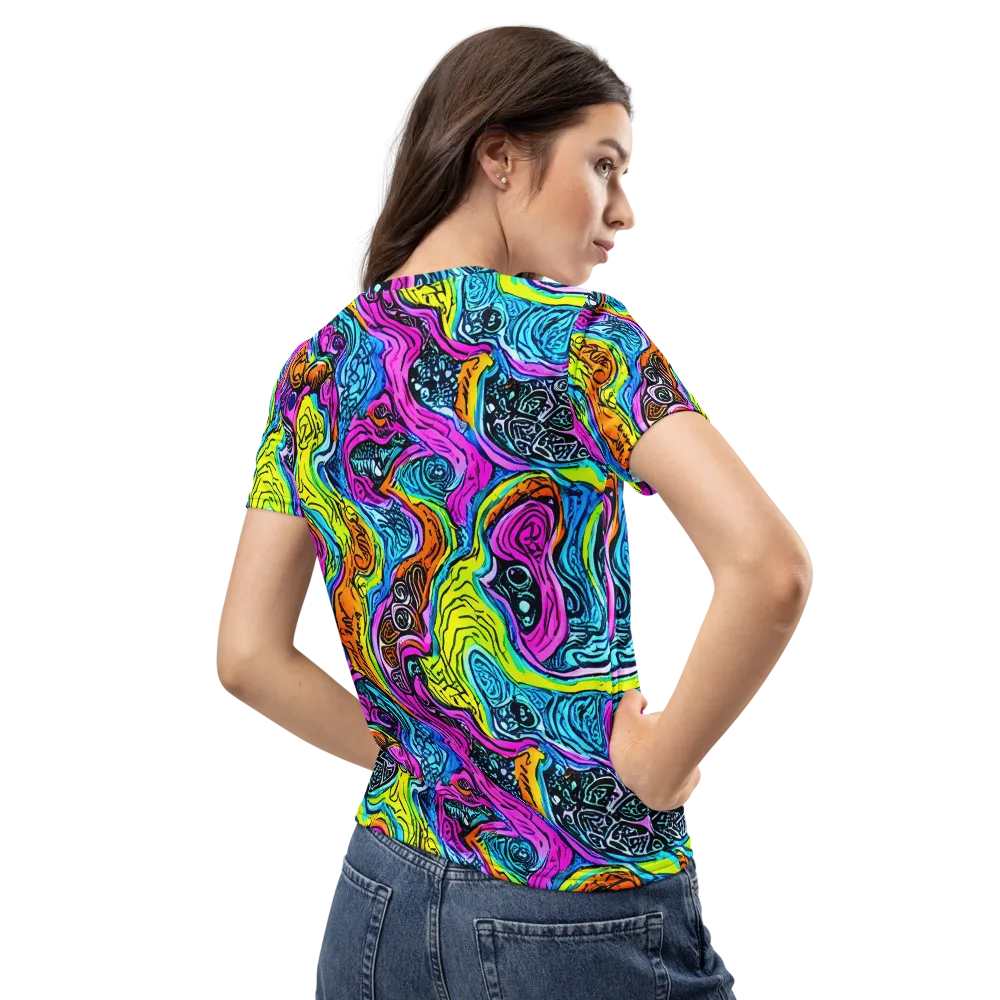 Prism Reef on Women's Crew Neck T-Shirt — Back