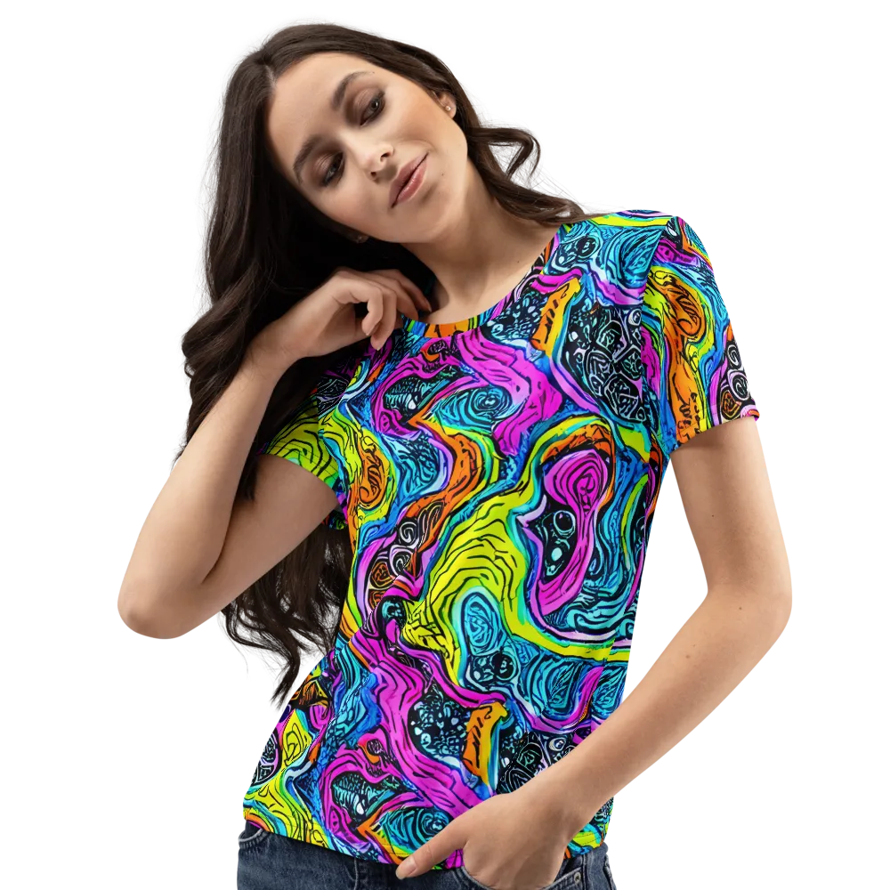 Prism Reef on Women's Crew Neck T-Shirt — Left Front
