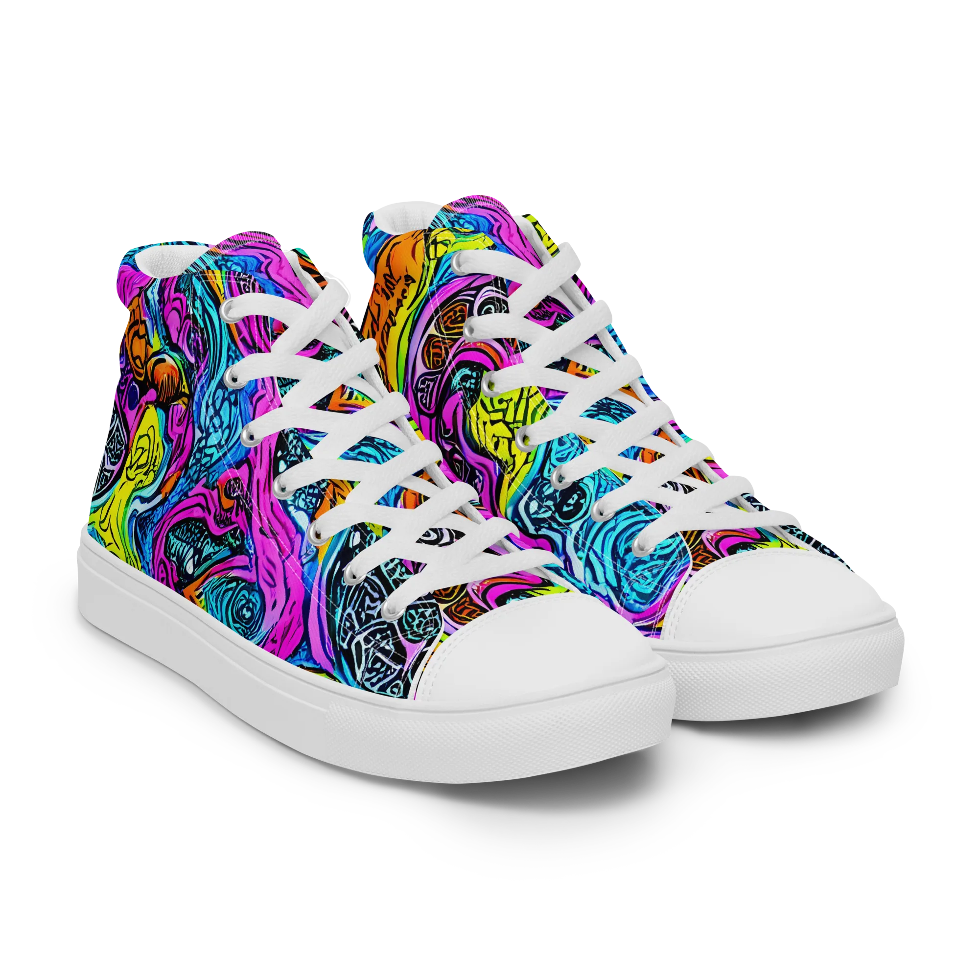 Prism Reef on Women's High Top Canvas Shoes — Right Front