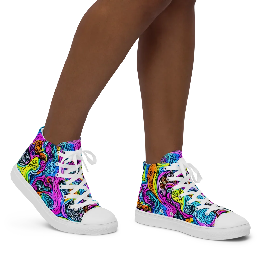 Prism Reef on Women's High Top Canvas Shoes — Right