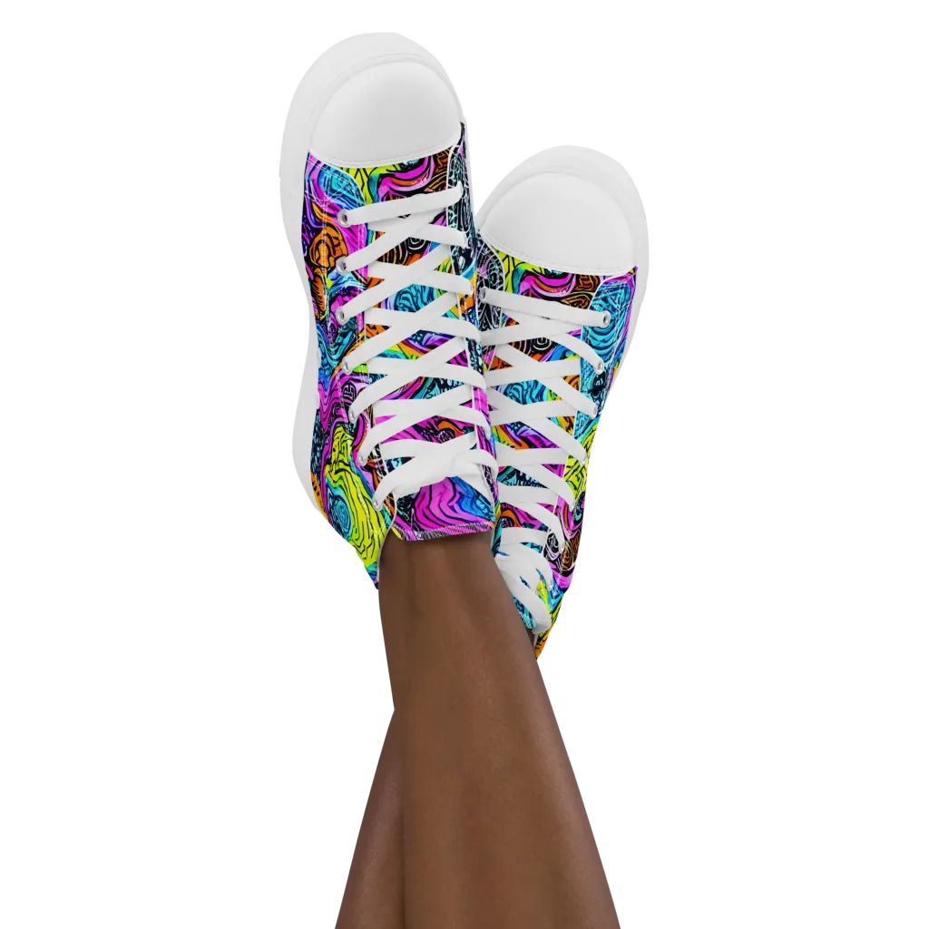 Prism Reef on Women's High Top Canvas Shoes — Front