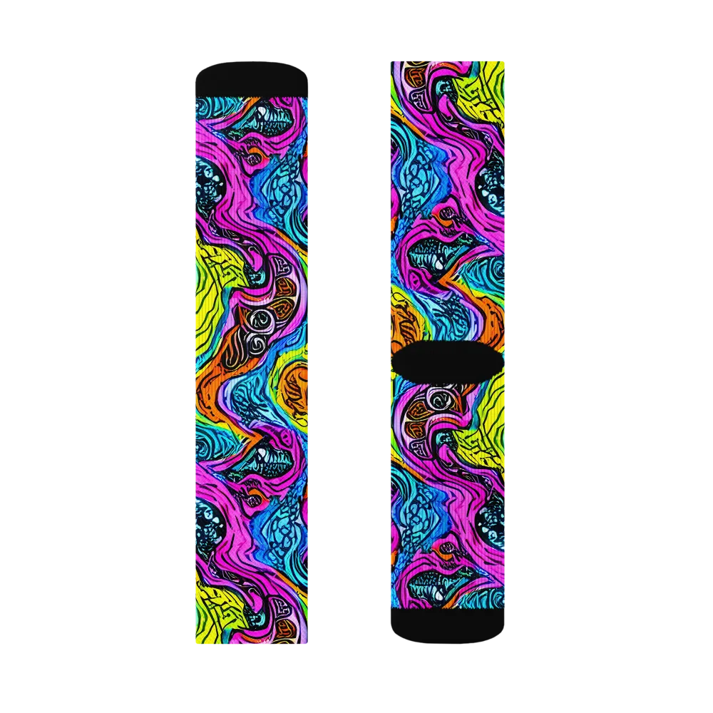 Prism Reef on Socks — Left Sock