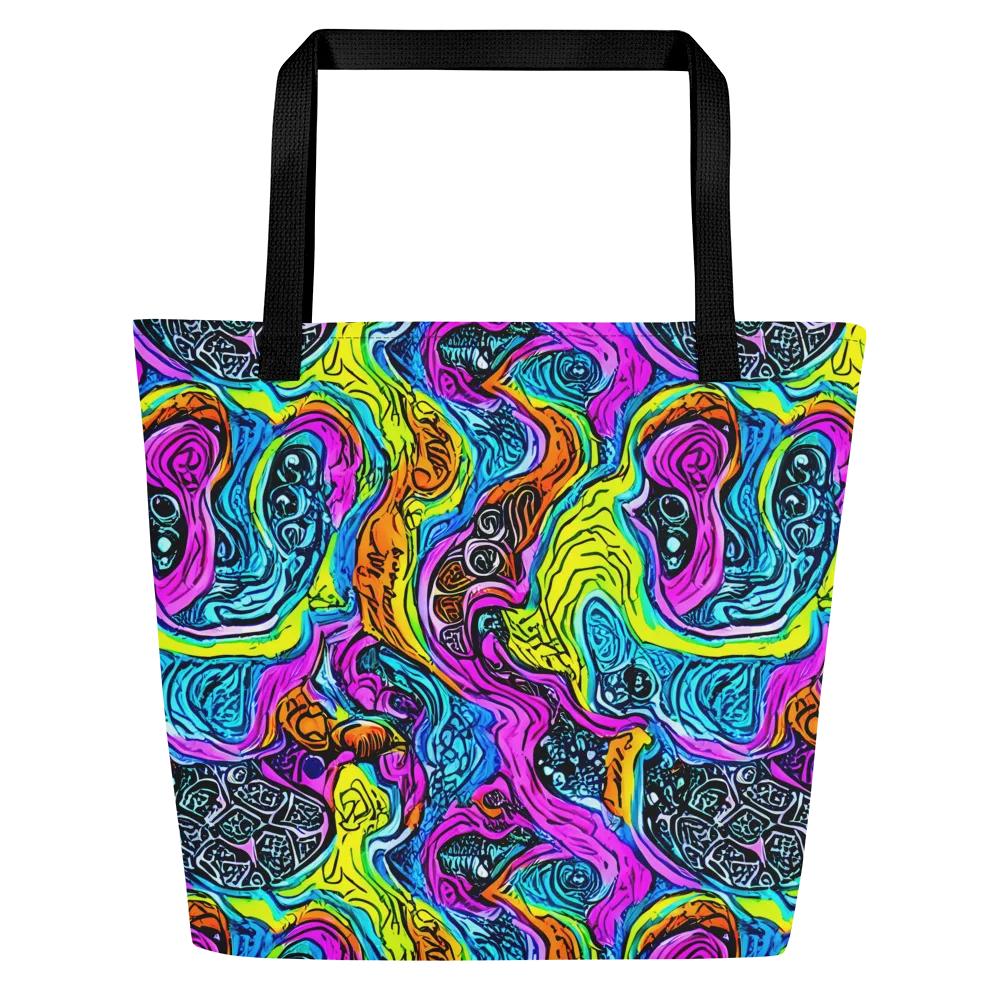 Prism Reef on Large Tote Bag W/ Pocket — Front