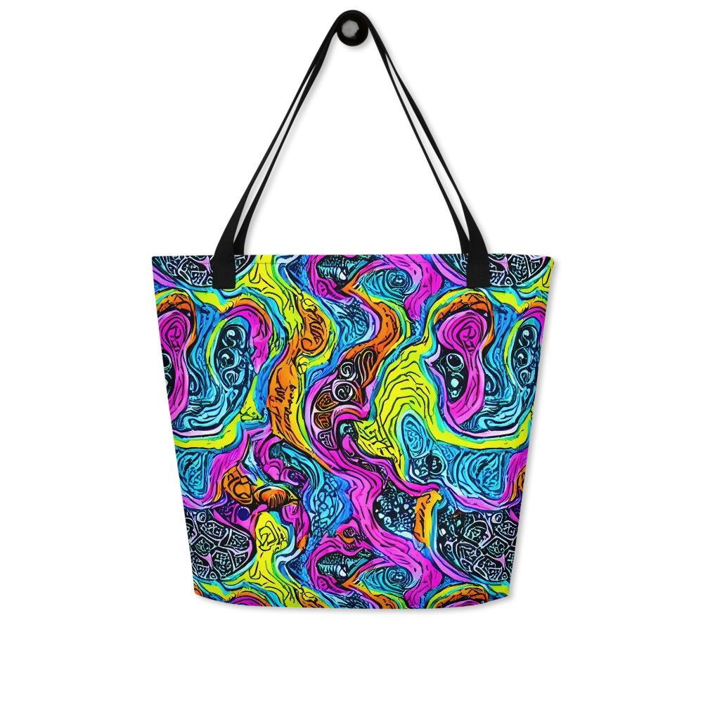 Prism Reef on Large Tote Bag W/ Pocket — Front