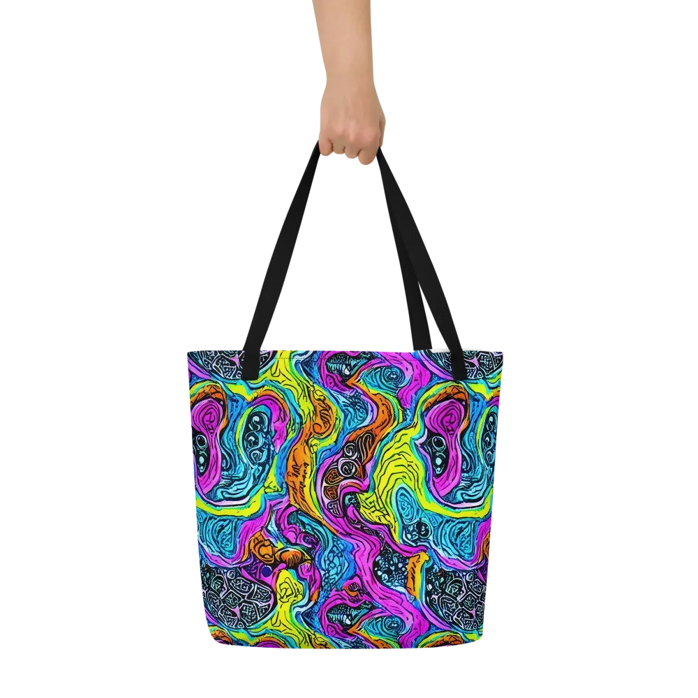 Prism Reef on Large Tote Bag W/ Pocket — Front