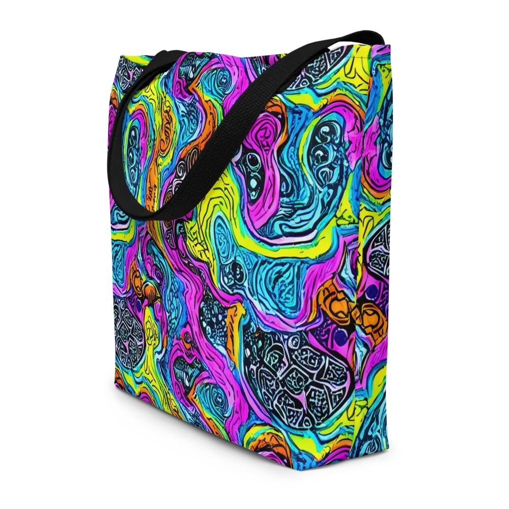 Prism Reef on Large Tote Bag W/ Pocket — Front