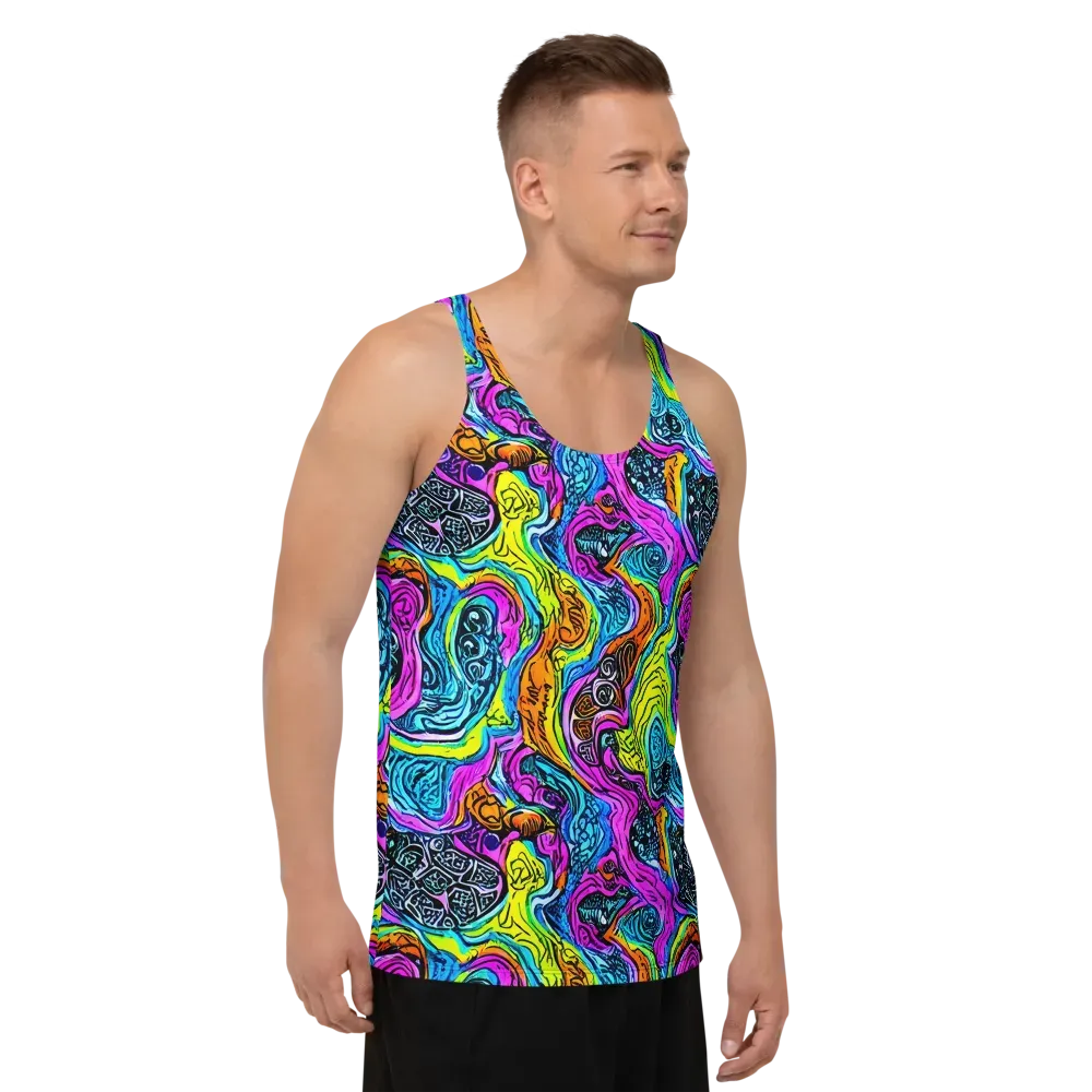Prism Reef on Men's Tank Top — Right Front