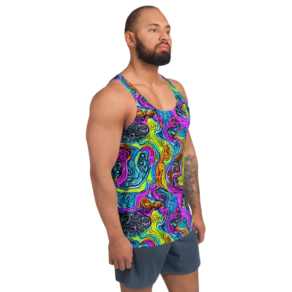 Prism Reef on Men's Tank Top — Right Front