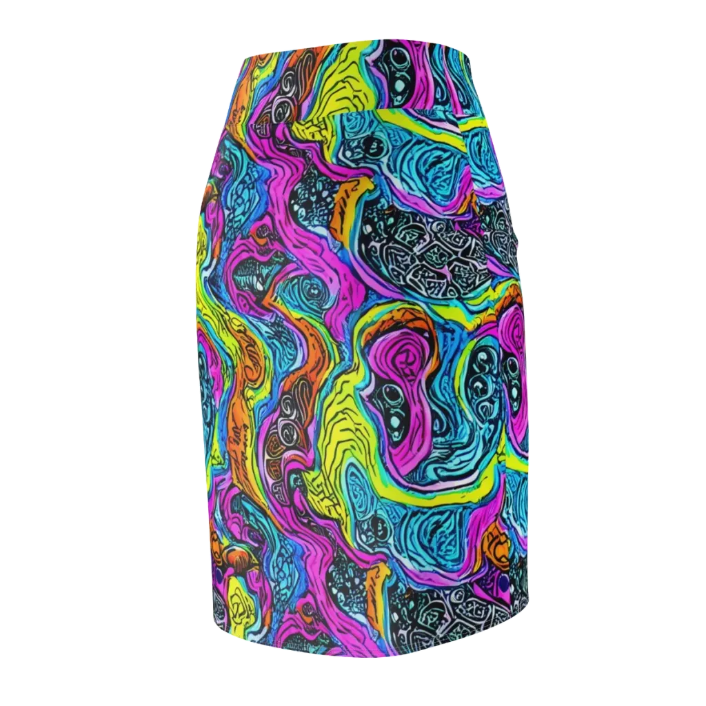 Prism Reef on Pencil Skirt — Back Side