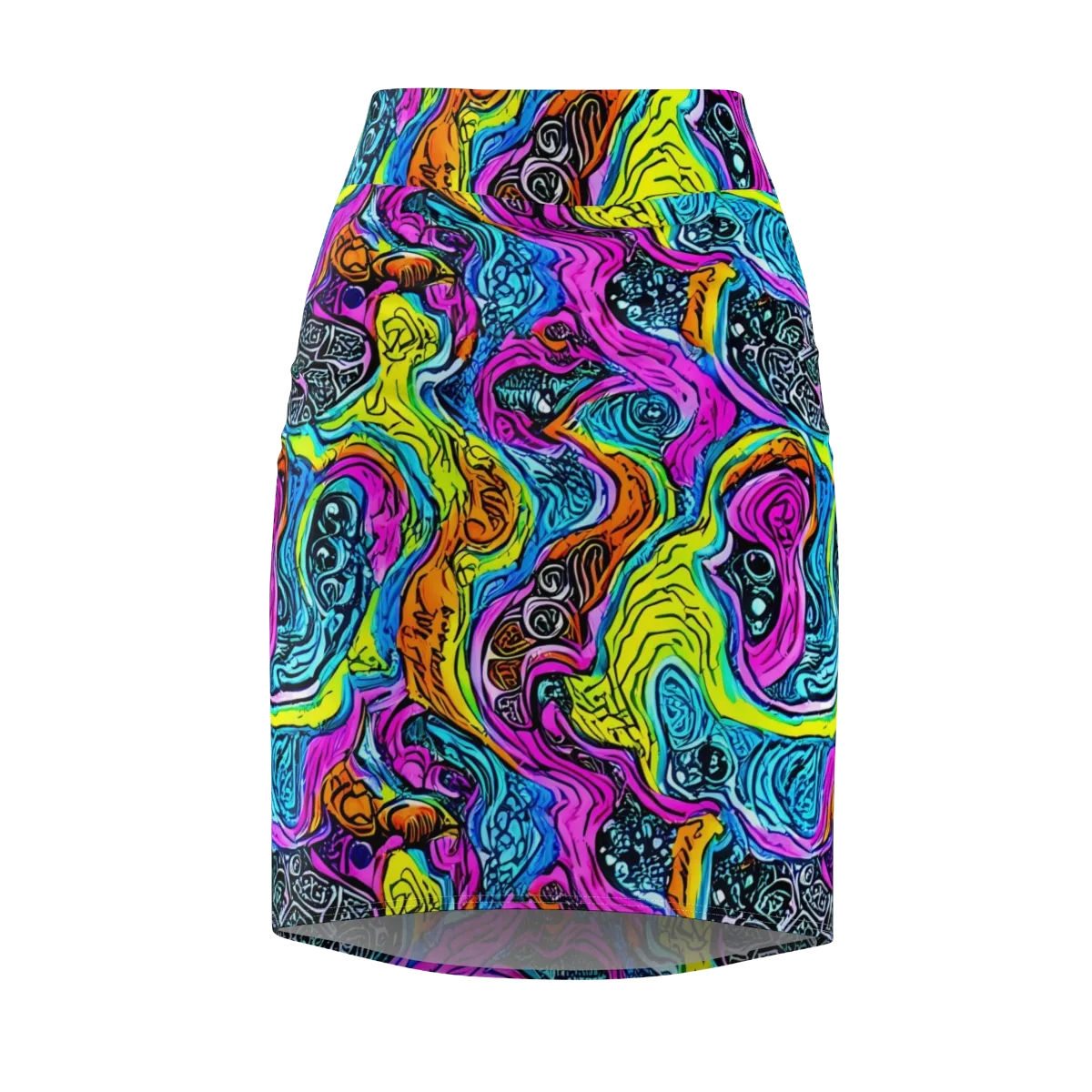 Prism Reef on Pencil Skirt — Front