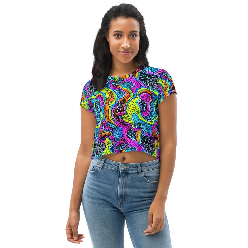 Prism Reef on Crop Tee — Front