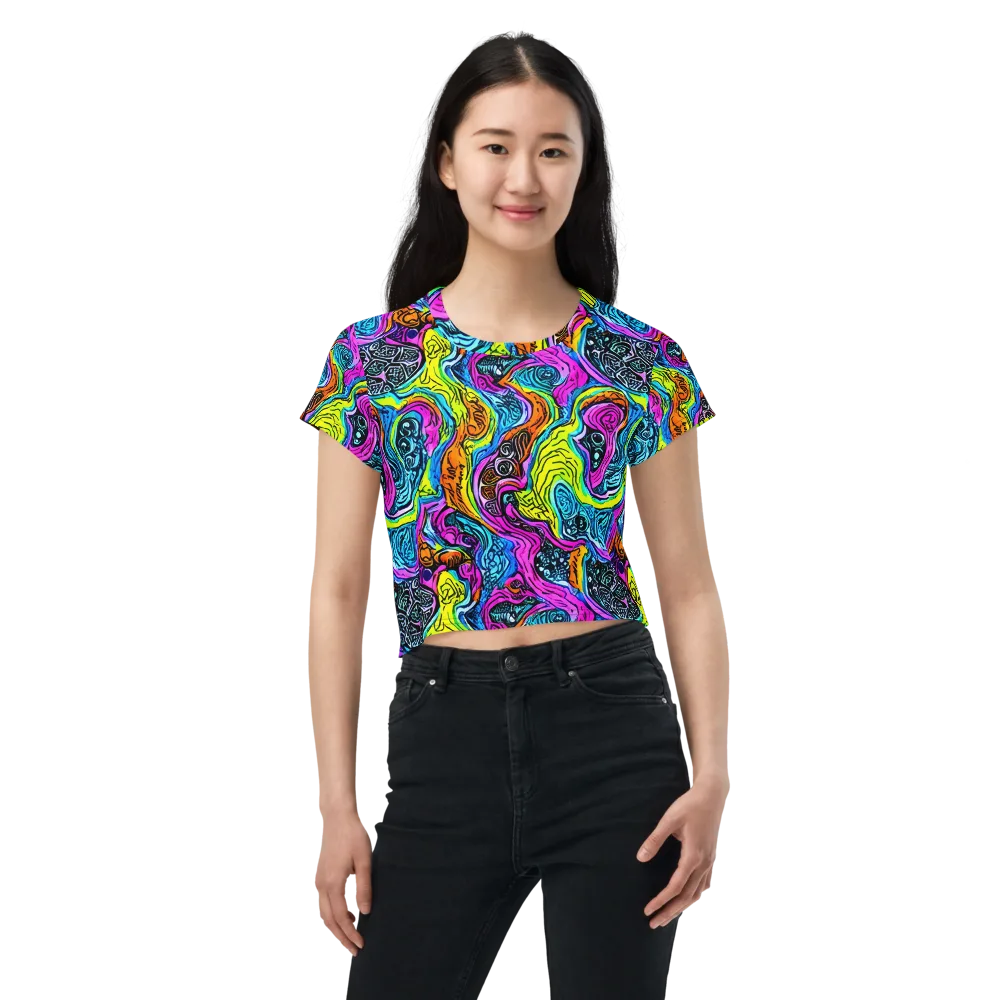 Prism Reef on Crop Tee — Front