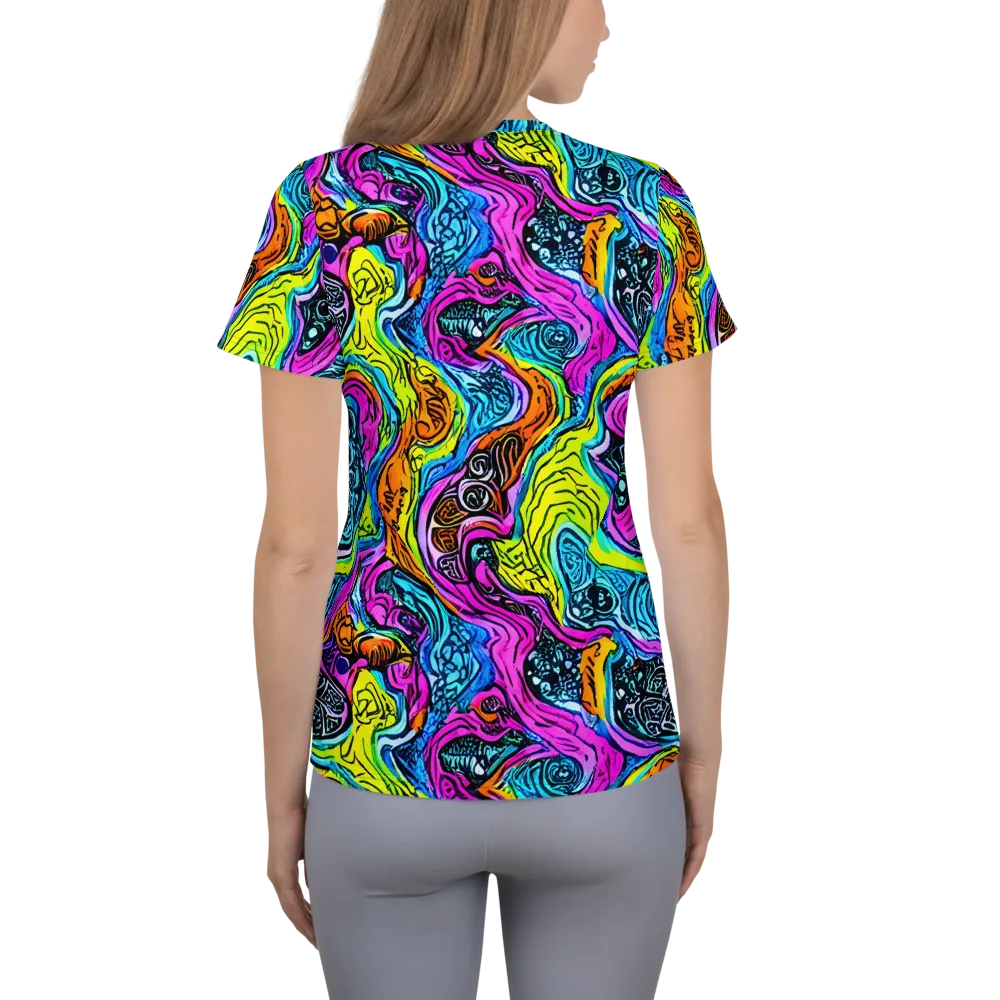 Prism Reef on Women's Athletic T-Shirt — Back