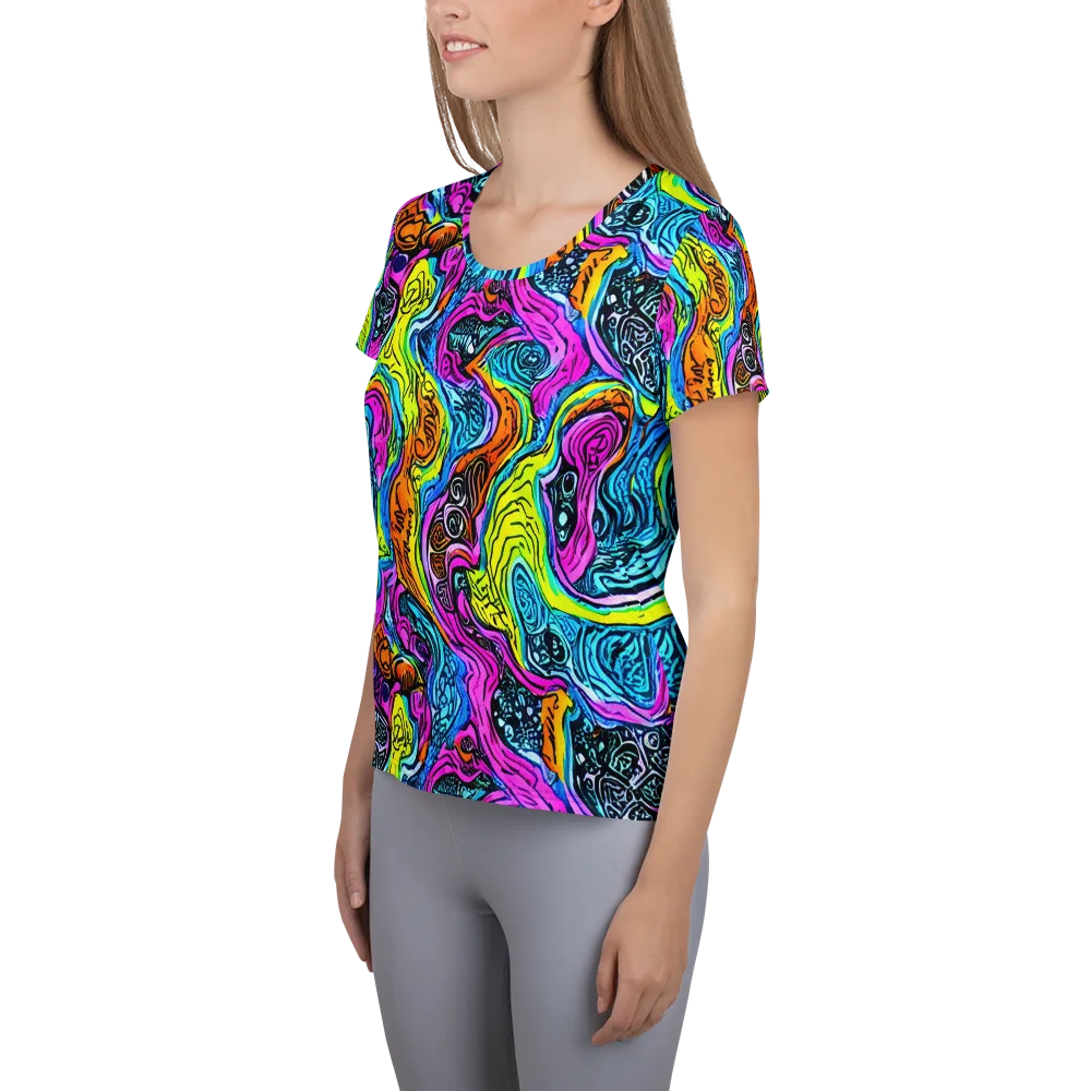 Prism Reef on Women's Athletic T-Shirt — Left