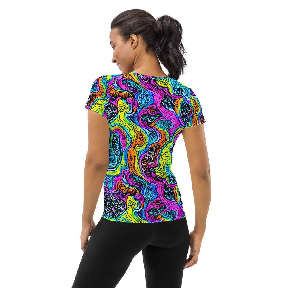 Prism Reef on Women's Athletic T-Shirt — Back