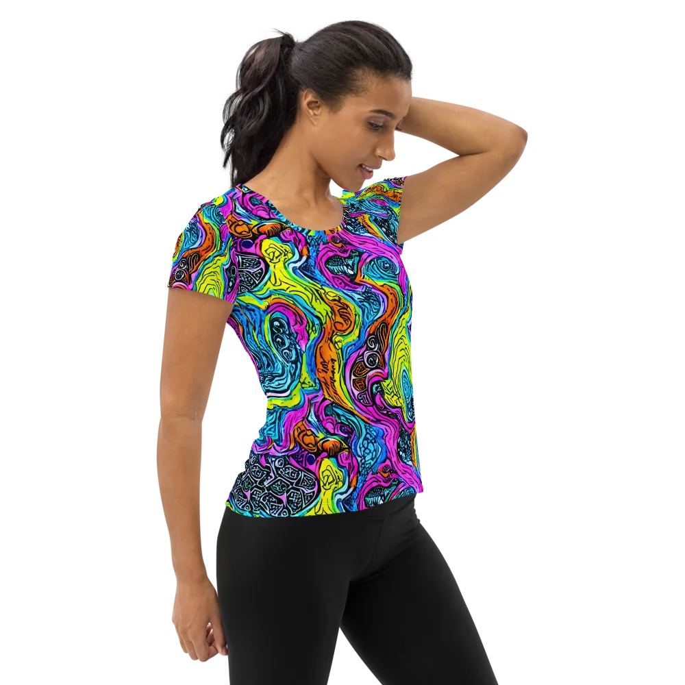 Prism Reef on Women's Athletic T-Shirt — Right
