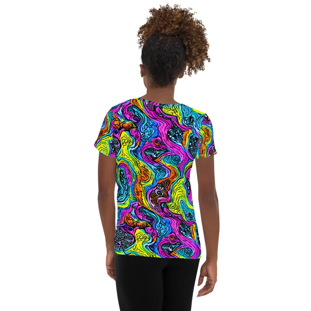 Prism Reef on Women's Athletic T-Shirt — Back