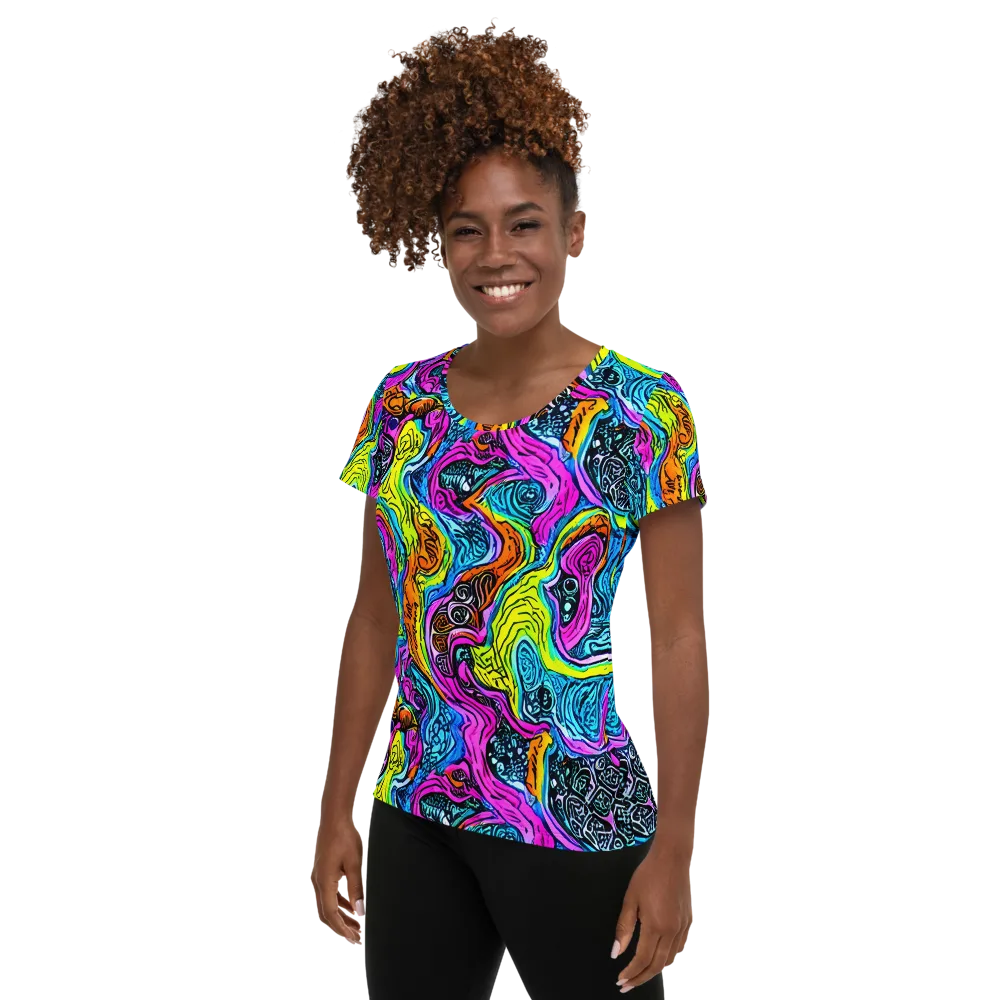Prism Reef on Women's Athletic T-Shirt — Left