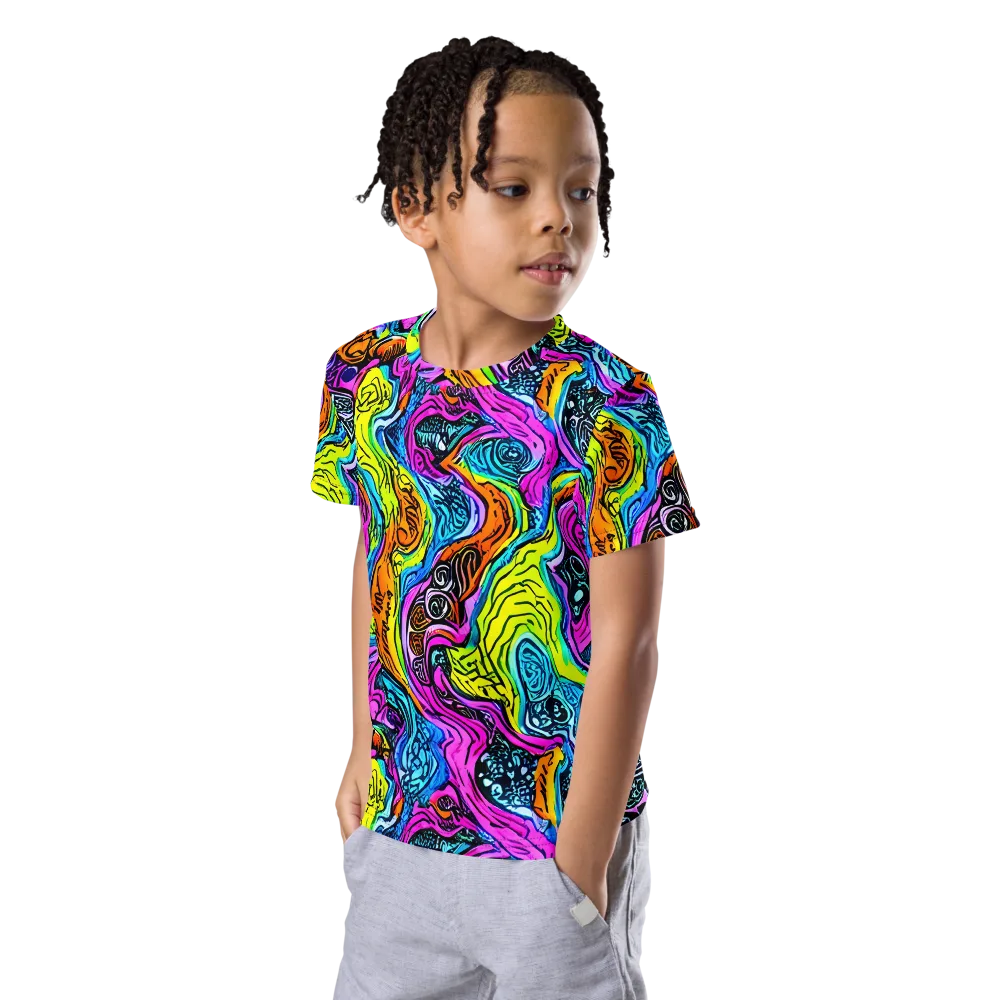 Prism Reef on Kids Crew Neck T-Shirt — Left Front