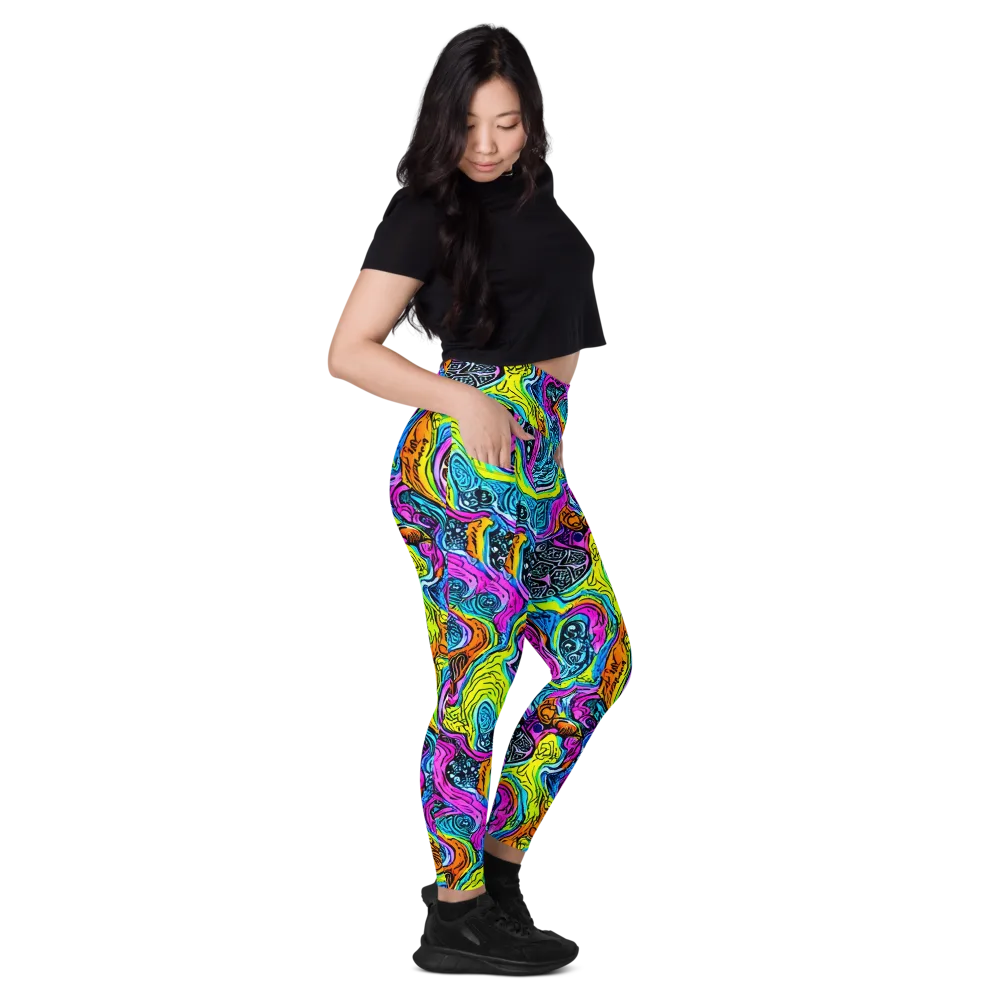 Prism Reef on Leggings with Pockets — Right