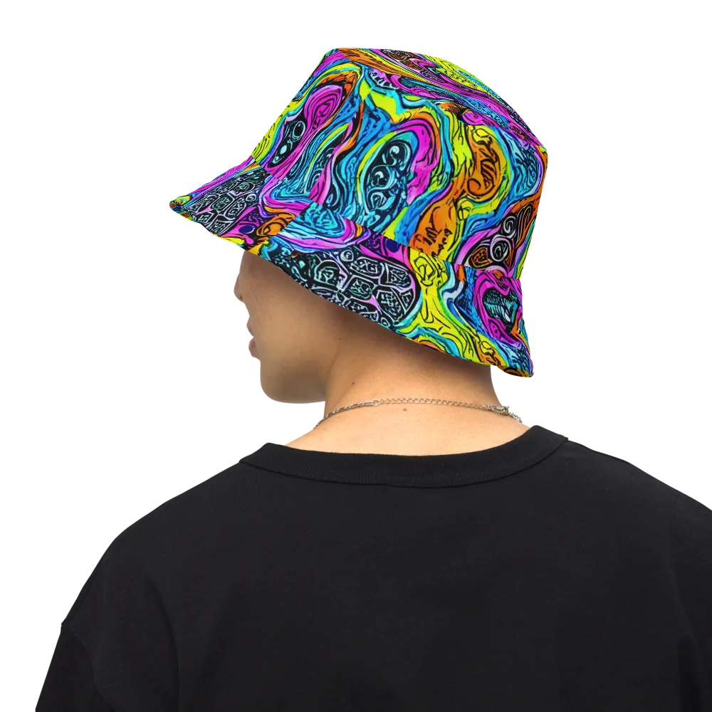 Prism Reef on Reversible Bucket Hat — Back Inside