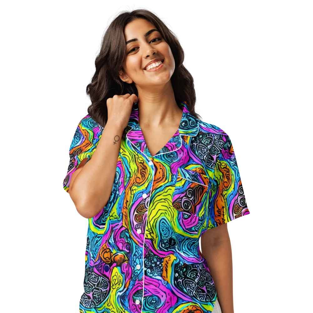 Prism Reef on Women's Short Sleeve Pajama Top — Front
