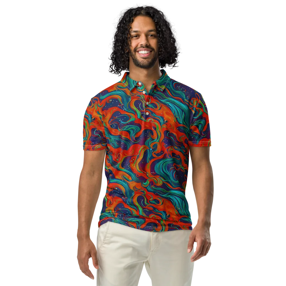 Aurora Furnace on Men's Slim Fit Polo Shirt — Front