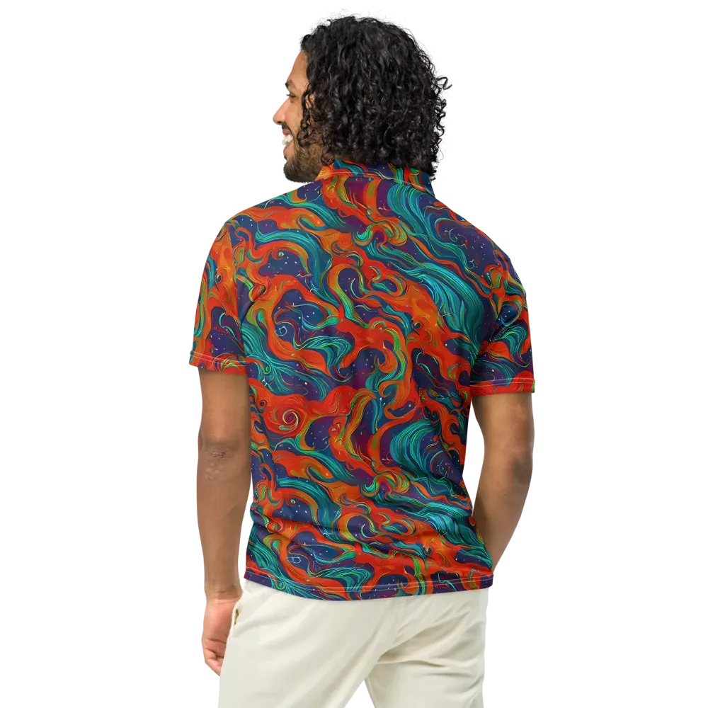 Aurora Furnace on Men's Slim Fit Polo Shirt — Back