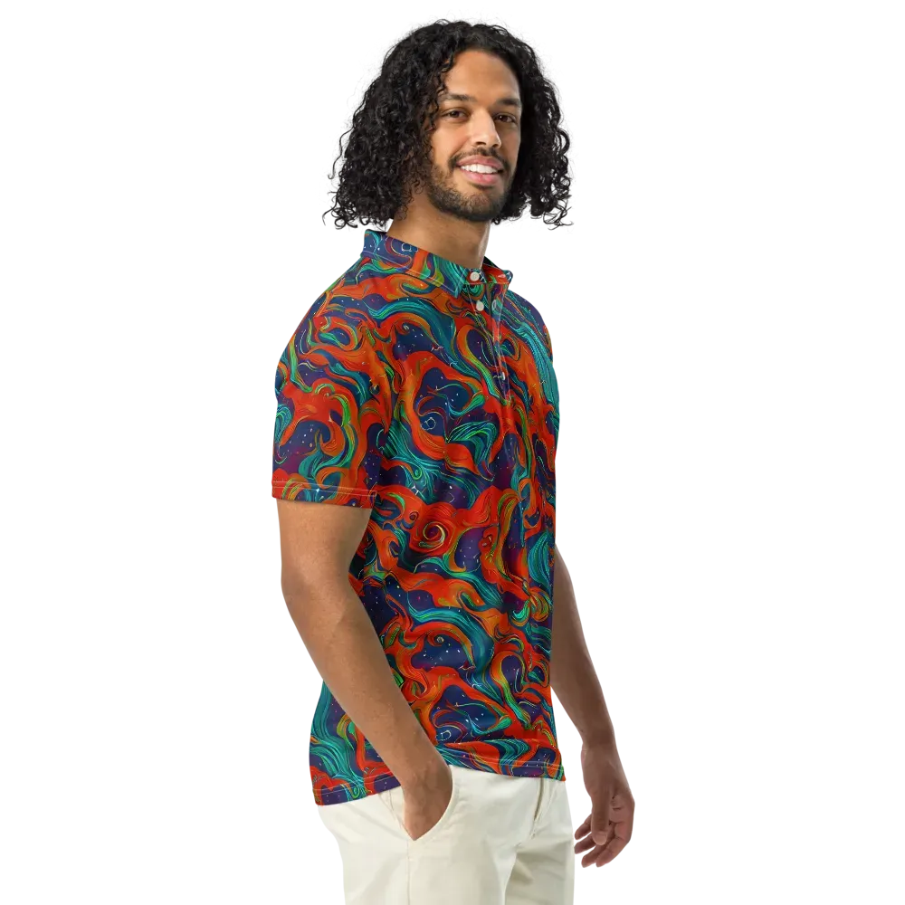 Aurora Furnace on Men's Slim Fit Polo Shirt — Right Front