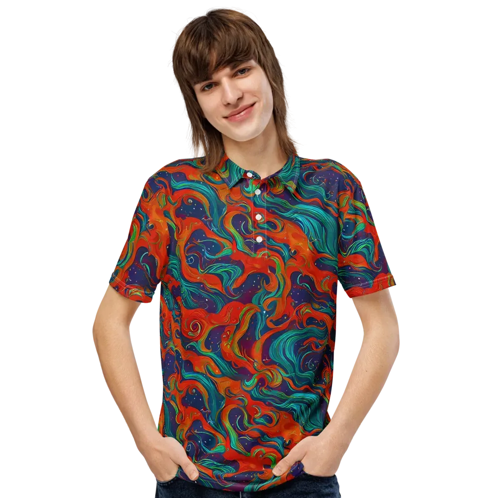 Aurora Furnace on Men's Slim Fit Polo Shirt — Front