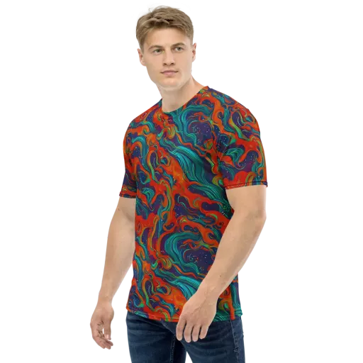 Aurora Furnace on a Men's Crew Neck T-Shirt