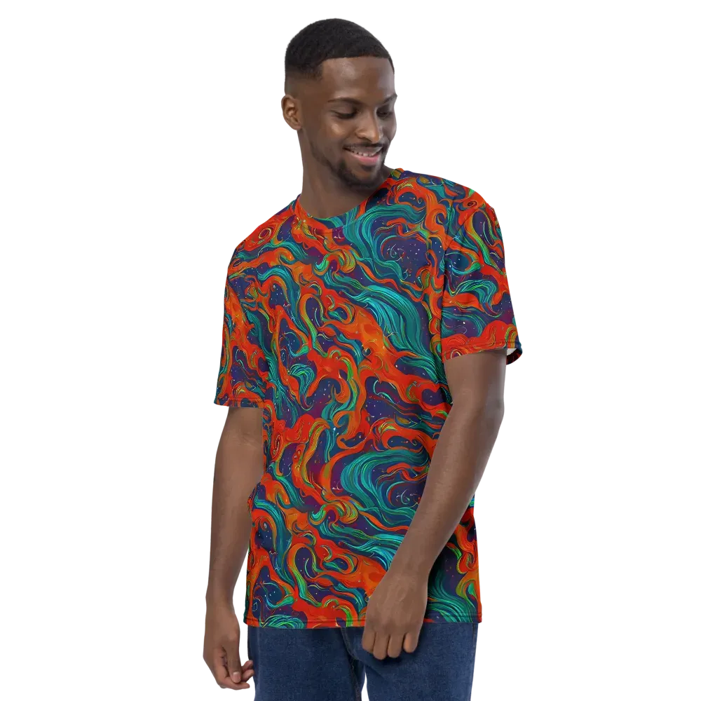 Aurora Furnace on Men's Crew Neck T-Shirt — Left